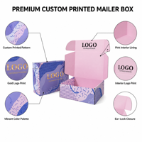 Fabricant de boîte postale cadeau en carton de luxe personnalisée emballage avec logo imprimé personnalisé sur boîte postale en carton ondulé