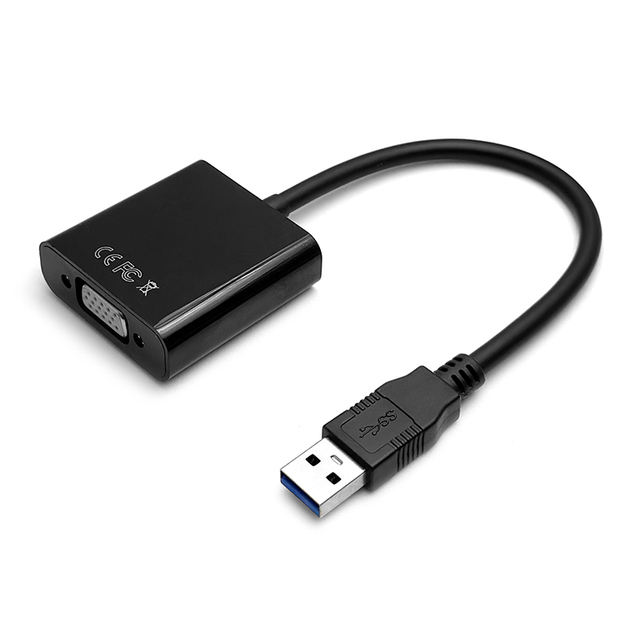 USB3.0 to VGA Adapter Cable 1080P Display USB to Converter Computer TV Screen Extension for Projector