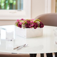 Vase en Lucite Blanc Moderne de Luxe Personnalisé, Boîte à Fleurs sans Fleurs, Collection Waterdale, Vase Décoratif en Acrylique pour Bureau, Décoration d'Intérieur