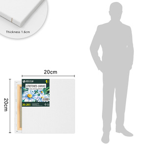 Venta al por mayor barato estable 400g algodón y lino mixto triple imprimado en blanco estiramiento impresión lienzo arte Marco, <span class=keywords><strong>lienzos</strong></span> para pintar - Product Image 2