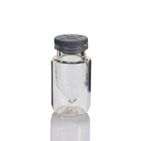 Flacon en verre transparent gravé à l'acide de 3 ml et 5 ml, à double paroi, écologique, recyclable, avec bouchon sécurité enfant, pour produits médicaux et cosmétiques, emballage carton