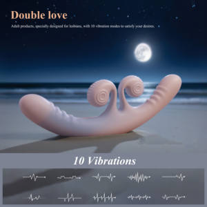 Bestmoon Lesbisches Sexspielzeug Doppel-Liebes-Vibrator für Klitoris und G-Punkt Sexspielzeug für Lesben - Product Image 2