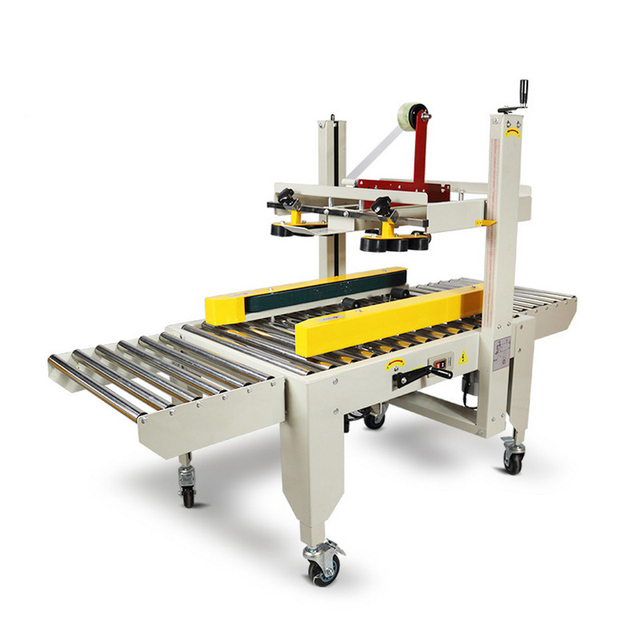 Hot Sale Semi-Automatic Electric Conveyor Carton Sealer for Beverage Apparel Chemical Packaging with Engine Core