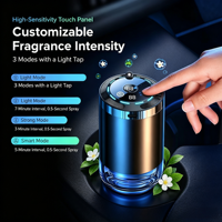 Diffuseur de parfum liquide pour voiture, moderne, en métal, de luxe, alimenté par USB, portable, avec diffuseur de brume rechargeable et boîte