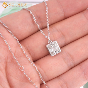 Goldleaf Wholesale 1CT Round Brilliant Cut Bezel Set Moissanite GRA Certified Gift <b>Pendant</b> Necklace 925 <b>Silver</b> Unisex - Product Image 4