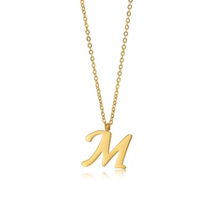 Best Selling Stainless Steel Jewelry Gold Letter m Pendant - Product Image 1