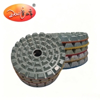 Pads de polissage diamantés Daofeng 4 pouces, épaisseur 6 mm, pour granit, béton, marbre, carrelage, à utiliser avec une ponceuse ou une polisseuse de sol.