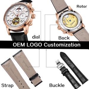 Reloj Mecánico Automático de Alta Calidad Caluola OEM/ODM, Analógico, Multifuncional, con Puntero Luminoso, Resistente al Agua 5ATM, de Acero Inoxidable - Product Image 4