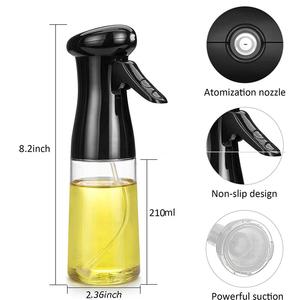 Pulvérisateur d'huile d'olive pour la cuisson, bouteille distributrice d'huile en verre de 200ml vaporisateur brumisateur rechargeable huile de qualité alimentaire vaporisateur de vinaigre - Product Image 2