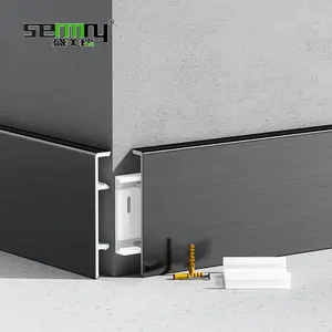 Free Sample Stainless Steel Baseboard Wall Skirting Board Protectors Anodizing Corner Floor Trim Whosale Price