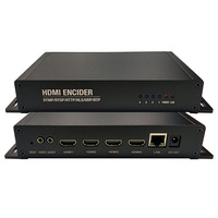 Codificador de video de transmisión en vivo de 4 canales H264 H265 portátil para transmisión de radio y TV