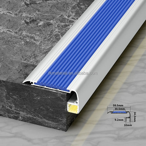 Perfil de Aluminio Anodizado Moderno Antideslizante para Borde de Escalera con Luz LED, Tira Metálica para Hotel y Hogar, Negro, Blanco, Azul, Personalizado <span class=keywords><strong>TK</strong></span> C8A005 - Product Image 5