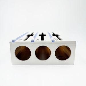 Bamboo Plastic Wrap Storage Box With Lid And Compartments Multi Function <b>Kitchen</b> <b>Organizer</b> Solid Color - Product Image 2
