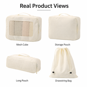 Logo personnalisé, 7 pièces, cubes de rangement imperméables, organisateur de voyage, OEM ODM, vente en gros, grande capacité, étuis de rangement pour bagages, nylon, valise - Product Image 2
