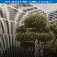 Panneau décoratif en maille expansée revêtue d'acier inoxydable pour cloison intérieure et remplissage de garde-corps d'escalier