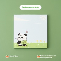 8 X8 CM 50 Blatt Nettes Cartoon Panda Hochfarbiges selbst klebendes Notiz papier Student Memo Message Note Paper