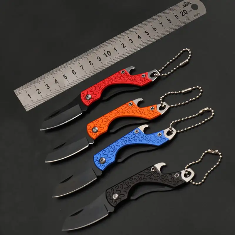 Outdoor Mode Mini Pocket Opvouwbare Survival Box Cutter Sleutelhanger Mes