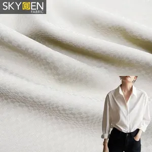 Skygen рубашка блузка мягкая dobby полиэстер стрейч тканая эластан ткань полиэстер спандекс ткань