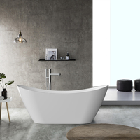 Baignoire autoportante en acrylique au design moderne, empilable, avec fonction de trempage, pour usage hôtelier