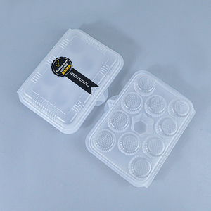 Récipients en plastique nourriture chinoise petits pains cuits à la vapeur tarte aux œufs emballage boîte de rangement emballage antigel à clapet 10 grilles - Product Image 2