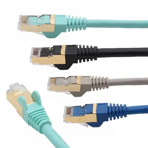 Cat6A 이더넷 UTP 패치 코드 40Gbps, 2000Mhz 금도금 10 기가비트 차폐 RJ45 100W Fluke 테스트