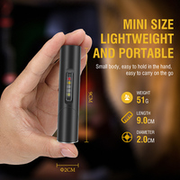 Lampe torche LED Boruit 500 lumens, étanche IPX5, UV, portable, rechargeable, avec lumière de travail à 90 degrés et aimant