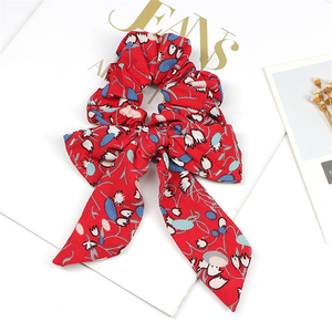 elástico de <span class=keywords><strong>seda</strong></span> de la bufanda de pelo <span class=keywords><strong>scrunchies</strong></span> flores impresión bufanda <span class=keywords><strong>scrunchies</strong></span> para vsco hairband - Product Image 4