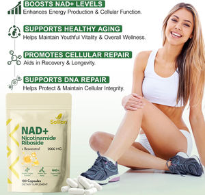NAD + nikotinamide Riboside Resveratrol sehat kulit seluler fungsi penuaan mendukung NAD level 120 kapsul suplemen makanan - Product Image 6