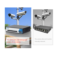 Guangte 8+2 Port POE Switch dengan 2 Uplink IEEE 802.3af/at 48V 10/100M Peralatan Serat Optik Ethernet untuk Sistem Kamera CCTV/IP