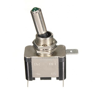 ASW-07D <strong>12V</strong> 20A Car Boat Truck Green LED Lighted Rocker Toggle <strong>Switch</strong> - Product Image 2
