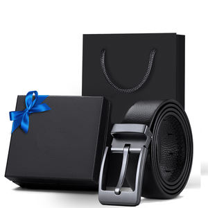 Cinturón de cuero personalizado para hombre, hebilla de pin de aleación de cuero genuino, venta al por mayor - Product Image 1