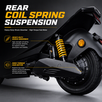Moto électrique de course pour adultes, durable, moteur 72V 2000W, 70 km/h, freins à disque doubles, phare RGB coloré, longue portée