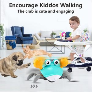 Learning Crawl <span class=keywords><strong>9</strong></span>-<span class=keywords><strong>12</strong></span> <span class=keywords><strong>12</strong></span>-18 Walking Toddler 36 <span class=keywords><strong>Meses</strong></span> DE EDAD Desarrollo musical Crawling Crab Baby Toy para 1er cumpleaños Regalos - Product Image 6