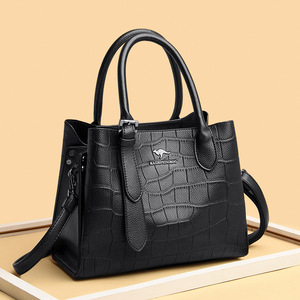 Bolso de mano de cuero de diseño de lujo, bolso de hombro de moda para mujer, bolso tipo cubo de cuero PU con asa superior - Product Image 1