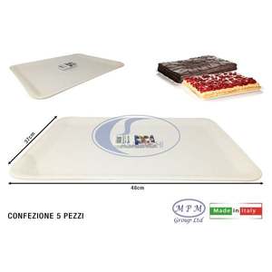 Set di 5 Vassoi Bianchi con Design di Paperino, Dimensioni 37x48 cm - Product Image 1