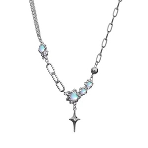 Collar <span class=keywords><strong>de</strong></span> <span class=keywords><strong>piedra</strong></span> lunar <span class=keywords><strong>de</strong></span> doble capa con incrustaciones <span class=keywords><strong>de</strong></span> circonita y colgante <span class=keywords><strong>de</strong></span> cruz, cadena <span class=keywords><strong>para</strong></span> clavícula, joyería <span class=keywords><strong>para</strong></span> mujer - Product Image 4