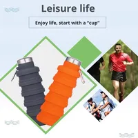 Bouteilles d'eau pliables en silicone extensibles et rétractables pour les voyages en plein air, les sports et les boissons, bouteille d'eau télescopique pliable