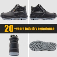 Zapatos de Seguridad Industriales Tiger Master Personalizados, con Puntera de Acero Anti-aplastamiento, Resistentes a Pinchazos, de Cuero Negro, con Suela de PU Antideslizante para Hombre