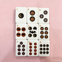 Jeu de Mahjong américain, tuiles en acrylique, tapis antidérapant, jeu de table pour 4 joueurs