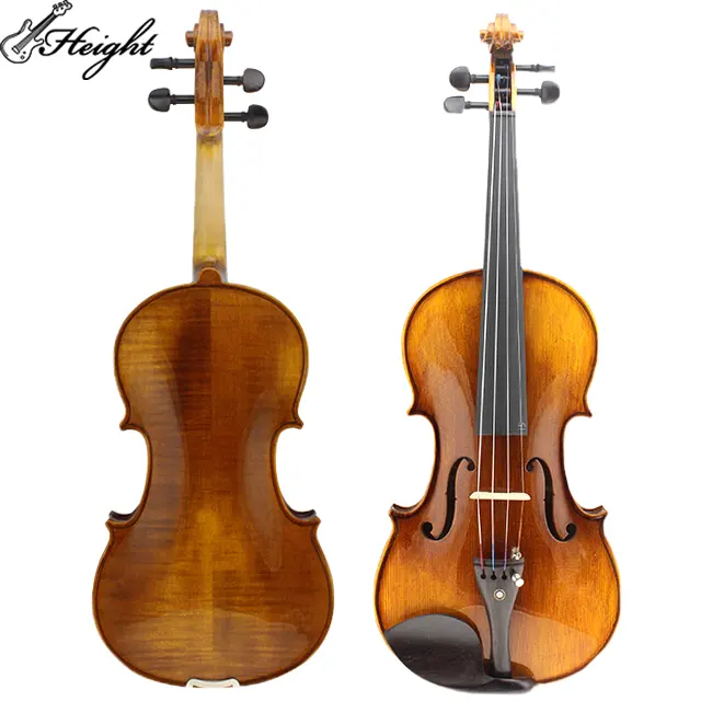 Suporte de venda quente personalizado 4/4-1/64 temperado chama bordo para trás e lado da china marca violino