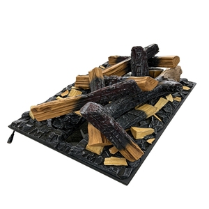 Cheminée décorative moderne en polyrésine artificielle faite à la main, avec support et LED 3D, style bûches de <span class=keywords><strong>bois</strong></span> - Product Image 1