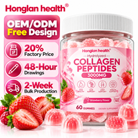 Gummies de collagène hydrolysé multi-types I-II-III-V-X, antioxydants, soutien immunitaire, éclaircissement de la peau, traitement des rides, énergie