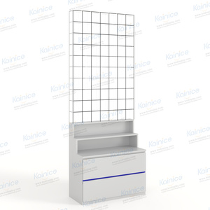Vitrine de présentation en acrylique et métal Kainice Custom Collection, démontable, facile à assembler, avec étagères personnalisables pour échange de cadeaux - Product Image 1