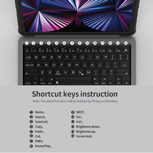 Étui clavier détachable Nillkin <span class=keywords><strong>avec</strong></span> protection caméra, Bluetooth sans fil, pavé tactile et support pour stylet, antichoc pour <span class=keywords><strong>Samsung</strong></span> Tab S8/S8+ - Product Image 6