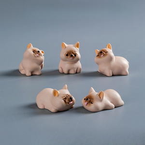 KI zhuojing Landscape Bouledogue français mignon et coquin, chiot, figurine de chien, accessoires décoratifs, petit ornement pour voiture et bureau - Product Image 4