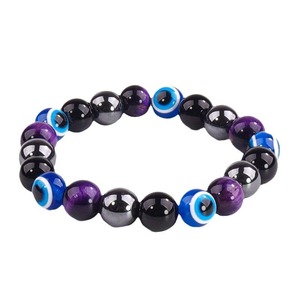 Hot Evil Eye Hommes <span class=keywords><strong>Protection</strong></span> Pierre Perlé Bracelet Double Couches <span class=keywords><strong>Oeil</strong></span> De Tigre Hématite Obsidienne Corde Wrap Bracelet Bijoux Faits À La Main - Product Image 5