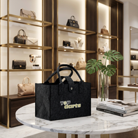 Sac fourre-tout en feutre imprimé 30cm L 20cm H avec logo personnalisé pour équipe de fléchettes, cadeau promotionnel d'entreprise