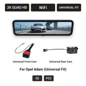 Specchietto Retrovisore con Dash Cam 2K 9.2" WiFi Universale per Opel Adam H-X - Product Image 1