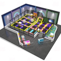Grand Trampoline Soft Play pour enfants, parc d'attractions intérieur moderne pour enfants, équipement de divertissement pour adolescents