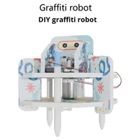 Bricolage transfrontalier technologie pour enfants petite création STEAM Invention papier matériel Kit Doodle Robot assemblage jouet artisanat